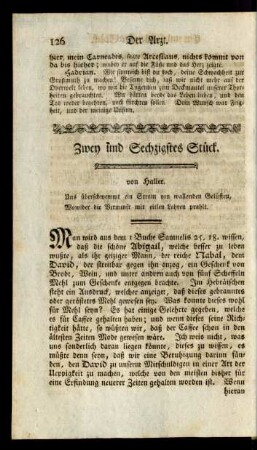 Zwey und Sechzigstes Stück