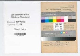 Entnazifizierung Heinz Thate, geb. 23.11.1905 (Kaufm.Angest.)