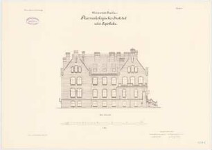 Universität Breslau Medizinische Institute an der Maxstraße. Pharmakologisches Institut, Apotheke: Südansicht 1:100