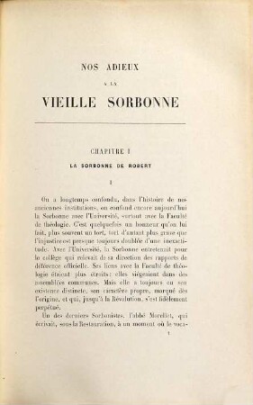 Nos adieux à la vieille Sorbonne p. Oct. Gréard, ... v. recteur de l'Acad. de Paris