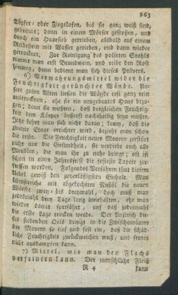 6) Verwahrungsmittel wider die Feuchtigkeit getünchter Wände