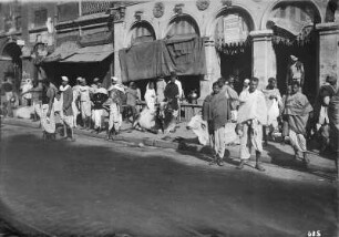 Bombay. Straßenszene mit heiligen Kühen