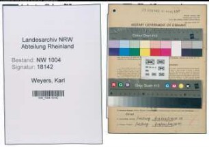 Entnazifizierung Karl Weyers , geb. 02.10.1901 (Loffuehrer)