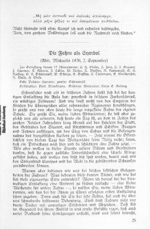 Die Fahne als Symbol