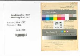Entnazifizierung Karl Berg , geb. 07.05.1920 (Polizist)