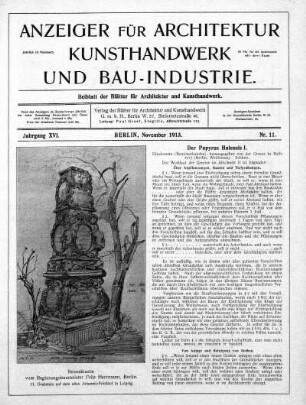 Nr. 11, November 1913