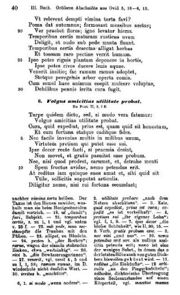 6. Volgus amicitias utilitate probat [ - ] 10. Orestes und Pylades