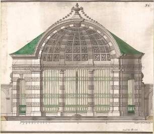 Pedetti, Peter Moritz (Maurizio); Eichstätt; Sommerresidenz (Codex Aureatinus) - Mittelpavillon (Aufriss)