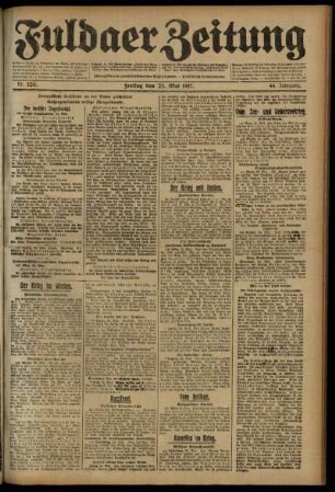Ausgabe vom Freitag, den 25. Mai 1917.