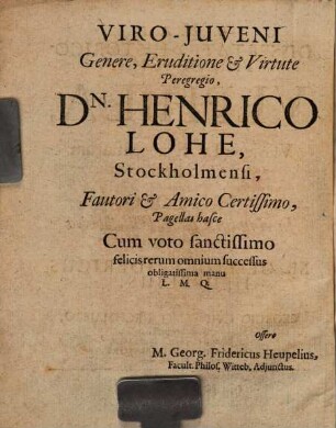 Dissertatio Historico-Philologica De Ulphila, Seu Versione IV. Evangelistarum Gothica
