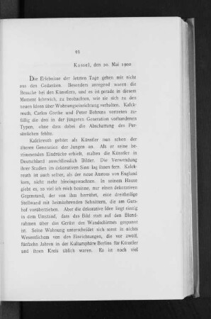 Kassel, den 20. Mai 1900