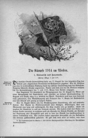 Die Kämpfe 1914 im Westen.