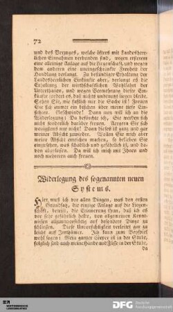 Widerlegung des sogenannten neuen Systems