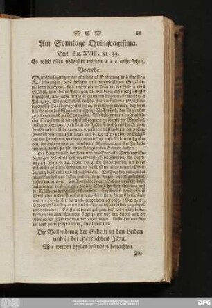 Am Sonntage Quinquagesima. Text Luc. XVIII, 31 - 33.