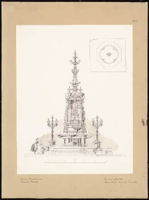 Brunnen, Weißenfels: Perspektivische Ansicht, Grundriss
