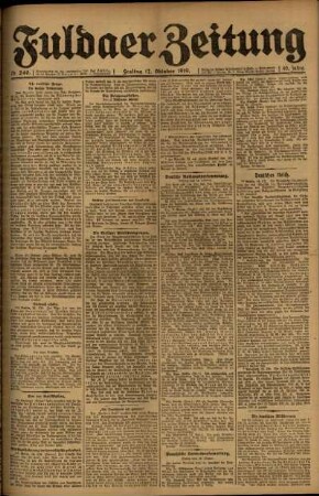 Ausgabe vom Freitag, den 17. Oktober 1919.
