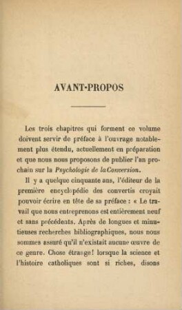 Avant-Propos