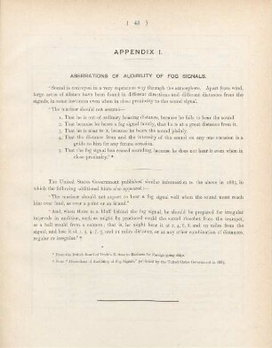 Appendix I. Aberrations of audibility of fog signals