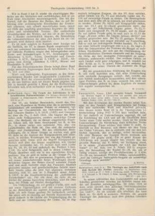 48-50 [Rezension] Schlatter, Adolf, Die Theologie des Judentums nach dem Bericht des Josefus
