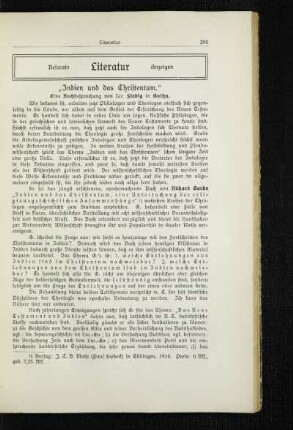 "Indien und das Christentum" : eine Buchbesprechung