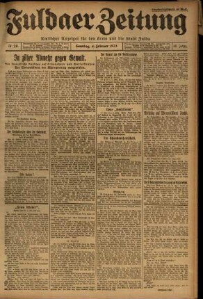 Erste Ausgabe vom Sonntag, den 04. Februar 1923.