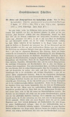 569-584 Empfehlenswerthe Schriften