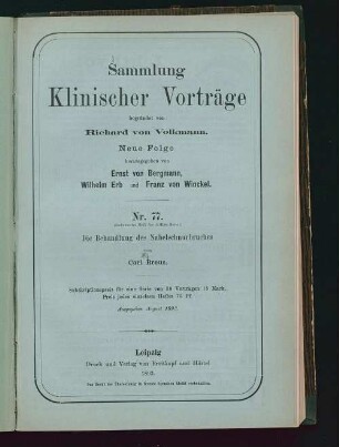 Die Behandlung des Nabelschnurbruches