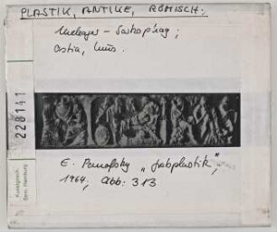Plastik, Antike, römisch: Meleager Sarkophag, Ostia, Museum