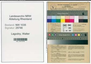 Entnazifizierung Walter Lagodny , geb. 01.10.1908 (Chemotechniker)