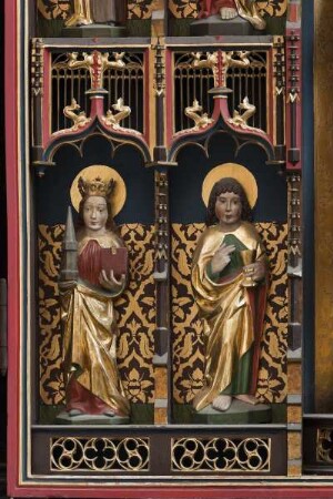 Marienaltar — Festtasgsseite — Heilige Elisabeth und Heiliger Johannes