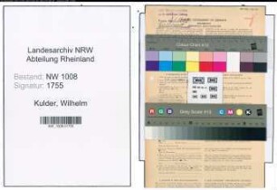 Entnazifizierung Wilhelm Kulder , geb. 07.02.1904 (Buchhalter)