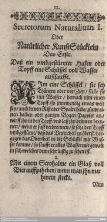 Secretorum Naturalium I. Oder Natürlicher KunstStücklein