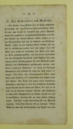 V. Die Niederlande und Mastricht