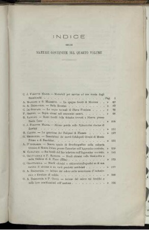 Indice Materie Contenute Nel Quarto Volume