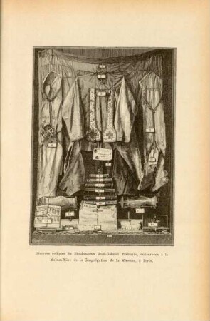 Diverses reliques du bienheureux Jean-Gabriel Perboyre, conservées à la Maison-Mère de ...