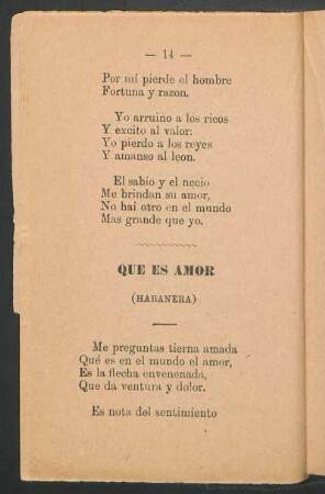 Qué es amor : (Habanera)