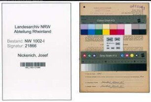 Entnazifizierung Josef Nickenich, geb. 05.12.1906 (Ingenieur)