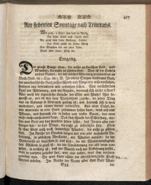 Am siebenten Sonntage nach Trinitatis.