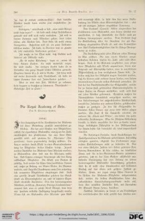 1: Die Royal Academy of Arts, (Schluss) [2]