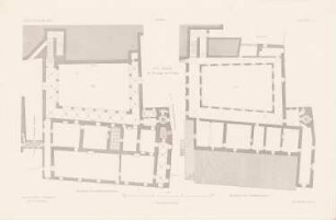 Stadtpalais, Gubbio: Grundriss Hauptgeschoss, 1.OG (aus: Atlas zur Zeitschrift für Bauwesen, hrsg. v. F. Endell, Jg. 31, 1881)