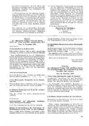 Hinweis des volkseigenen Verlages Volk und Wissen Berlin auf wieder lieferbare, nachgedruckte Titel : vom 10. November 1964