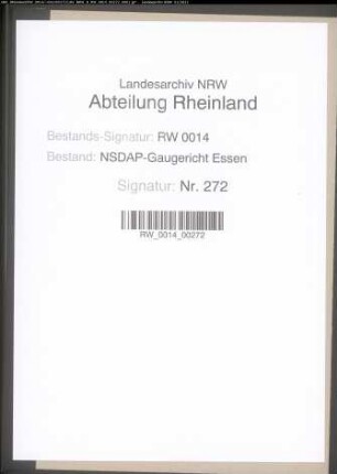 Stattgabe der Beschwerde des Parteianwärters Rudolf MAXANER, geb. 10.4.1919, Musikstudent in Essen-West, gegen die Nichtaufnahme in die NSDAP wegen Vergehens gegen § 175 RStGB