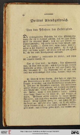 Drittes Abendgespräch