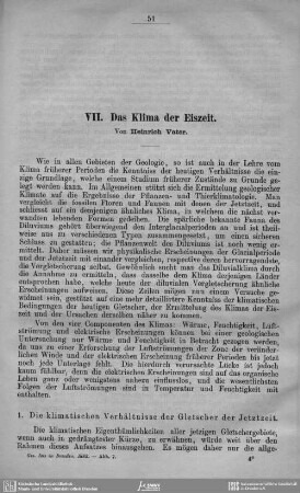 Das Klima der Eiszeit