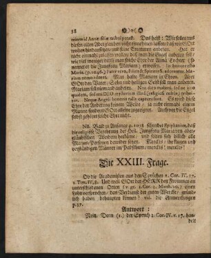 Die XXIII. Frage