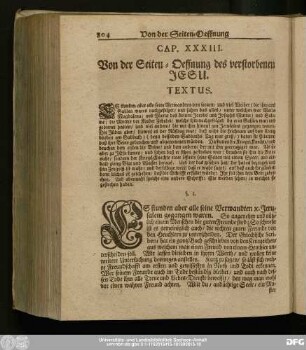 Cap. XXXIII. Von der Seiten-Oeffnung des verstorbenen Jesu.