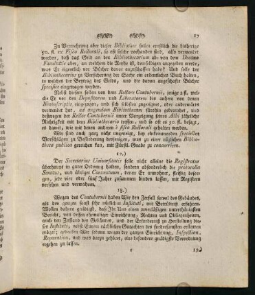 17. "Der Secretarius Universitatis [...]"