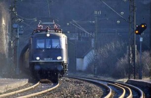 Stuttgart Feuerbach Pragtunnel Nordportal Ferngleis Lok 118 021
