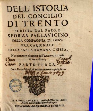 Istoria del concilio di Trento ..., 3