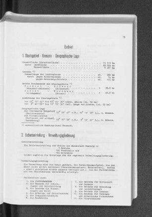 2. Gebietseinteilung - Verwaltungsgliederung